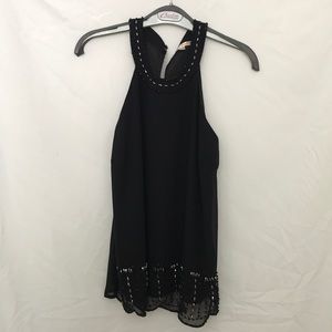 High Neck Black Tank
